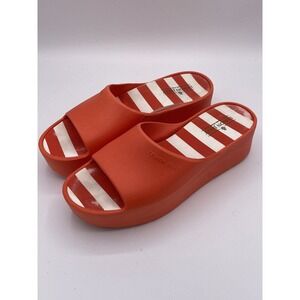 Lemon Jelly Waterproof Platform Sandals Size 40 Orange Preowned